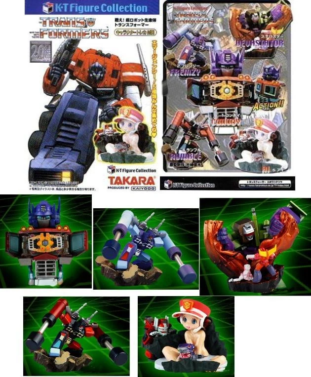 Rare Set 5 Trading Figures Transformers Optimus Convoy Takara Japan Figure - Image 1 of 1