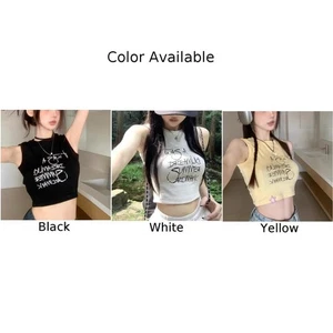 Sleeveless Top Casual Vest For Clubbing Cartoon Pattern For Daily Wear - Picture 1 of 28