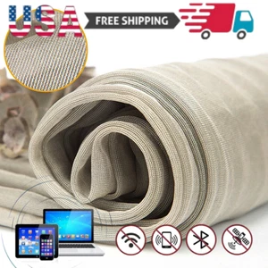 100% Silver Fiber Mesh Canopy Durable EMF Reducing Knitted Fabric - Picture 1 of 6