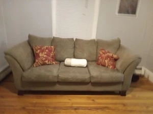 Used Couch and Love Seat with elongated chaise chair - Picture 1 of 4