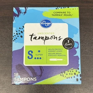 3 Kroger Tampons Super Absorbency Unscented 54 Count Lot Of 3 Leak Protection - Picture 1 of 3