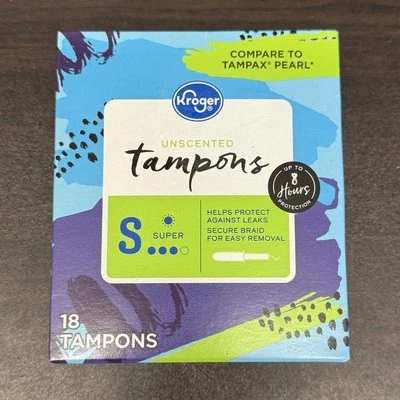 3 Kroger Tampons Super Absorbency Unscented 54 Count Lot Of 3 Leak Protection - Image 1 of 3