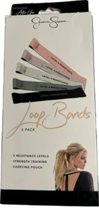Paquete de 5 bandas de bucle de resistencia Jessica Simpson con bolsa de almacenamiento NUEVO  - Imagen 1 de 2