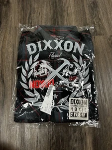 DIXXON Flannel MOXIE Men's Medium Black Red Plaid Snap Button Long Sleeve Shirt - Picture 1 of 5