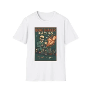 Bone Shaker Racing Unisex Softstyle T-Shirt, Vintage Car Shirt, Gift - Picture 1 of 10