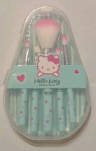 Hello Kitty Teal Set di pennelli per trucco 5 pezzi - Nuovi con scatola - Foto 1 di 4