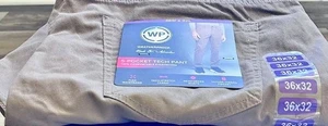 Wetterfeste hellbraune beige Tech-Hose für Herren mit 5 Taschen Größe 36 x 32. Kostenloser Versand. - Bild 1 von 2