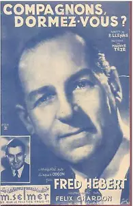 partition musicale ancienne : Compagnons dormez vous - Fred Hebert - - Imagen 1 de 1