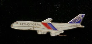 FLYING TIGERS BLANCO 747 LOGO SOLAPA SOMBRERO PIN UP B-747 PILOTO TRIPULACIÓN CARGA CORBATA TAC - Imagen 1 de 24