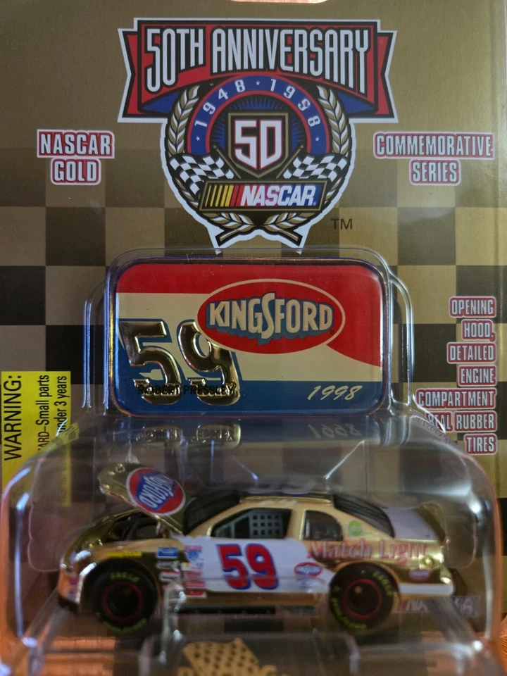 Nascar 1998 50 aniversario dorado, coche diecast 1/64 #59 Kingsford carbón Foto 1 de 1