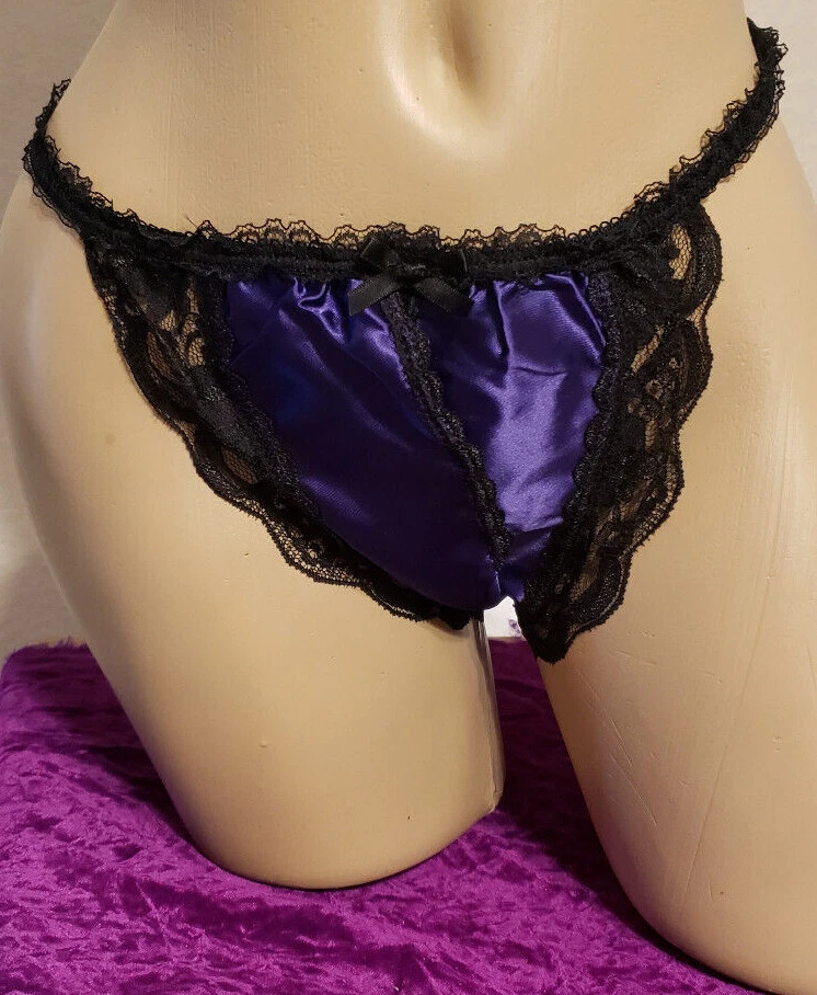 Bragas vintage de satén sin entrepierna de Fredericks of Hollywood Foto 1 de 1