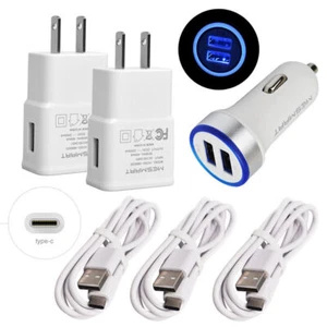 18W Wall Car Charger 10FT USB-C Cable Long Power Wire Type-C Cord For Samsung - Picture 1 of 19