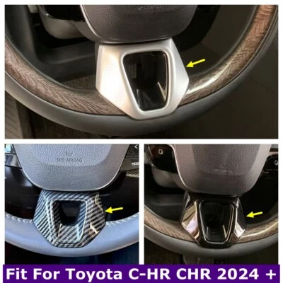 Auto Accessories Steering Wheel Decor Cover Trim For Toyota C-HR CHR 2024 - 2025 - Image 1 of 4
