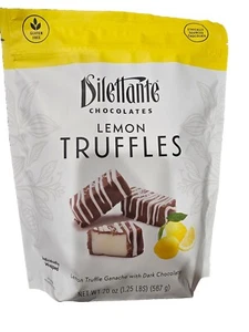Dilettante Chocolate Lemon Truffles, 20 Ounce Individually Wrapped, Gluten Free - Picture 1 of 2