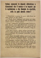 RSI “ITALIANI, CONOSCETE LE...” volantino di propaganda Rep. Sociale Italiana