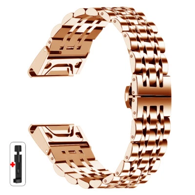 Быстросъемный стальной металлический ремешок 20 22 26 мм для Garmin Fenix 6 6X 7X/6Pro/5Plus - Изображение 1 из 4