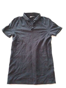 Mens Polo Shirt ASOS Tall Size S Short Sleeve Regular Fit Black 22542 - Picture 1 of 14