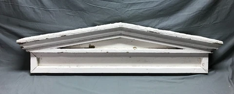Antique Window Header Pediment Greek Wood and Metal Shabby Vintage Chic 334-23BM Cover