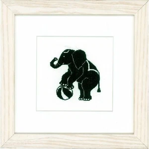 LANARTE 0144522 Circus Elephant Counted Cross stitch kit 27 count - Picture 1 of 3