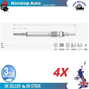 4X Glow Plugs For BMW 1 2 3 4 5 6 7 8 Series X1 X2 X3 X4 X5 X6 X7 12230035934 - Picture 1 of 8