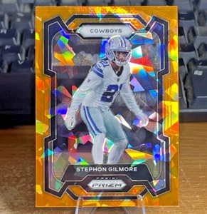 2023 Panini Prizm Stephon Gilmore Orange Cracked Ice #77 SP Cowboys - Picture 1 of 3