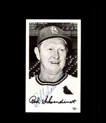 Red Schoendienst JSA Signed  4x5 Team Issued Photo Autograph 1 St Louis Cardinal - Image 1 of 3