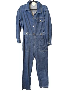 Mare Mare X Anthropology Romper Pockets Denim Blue Jumpsuit Womens Small Utility - Picture 1 of 7
