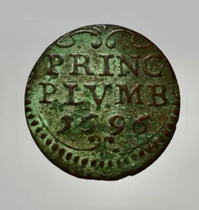 PIOMBINO - GIOV. BATTISTA LUDOVISI 1665-1699 -MI/ SOLDO 3 QUATTRINI 1696  RR - Picture 1 of 2