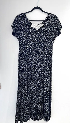 Maxi Vestido Floral All That Jazz Años 90 De Colección con Almohadillas para el Hombro Para Mujer Talla 7/8 EE. UU. Foto 1 de 4