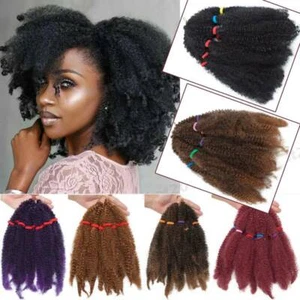 3Bundles Afro Kinky Curly Braids Kinky Bulk For Braiding Hair Extension As Human - Picture 1 of 20