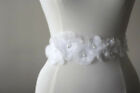 Wedding dress belt - Etsy Organza flower bouquet, bridal, ribbon and pearls