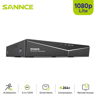 SANNCE 5in1 16CH HD 1080P Lite HDMI DVR Video Recorder for CCTV Security System - Image 1 of 4