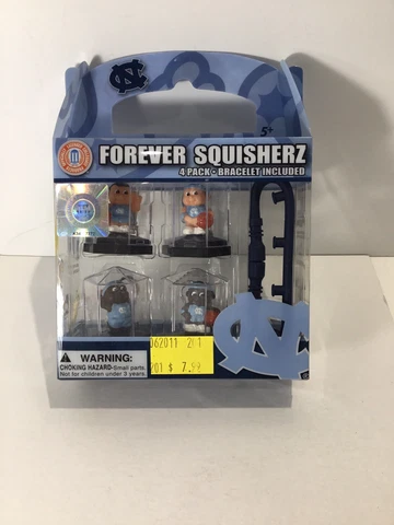 UNC North Carolina Tar Heels Forever Squisherz 4 Pack Bracelets Basketball Cover