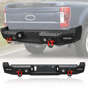 New Rear Bumper W/LED Lights For 2017-2022 Ford F250/F350/F450/F550 super duty - Picture 1 of 6