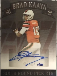 Brad Kaaya #/ed 25 RC 2002 SAGE 2017 AUTOGRAPH Miami Hurricanes Rookie - Bild 1 von 1