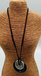 COOKIE LEE~NEW Black Corded 5 Way Pendant Necklace - Picture 1 of 4