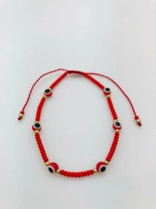 Pulsera Roja 6 Ojitos (Proteccion Mal De Ojo) Red Evil Eye Protection Bracelet - Picture 1 of 2
