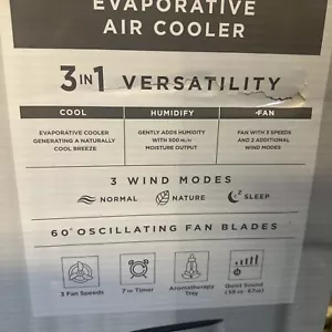 VISSANI 1 Gal. 3-Speed Tower Portable Evaporative Cooler - Picture 1 of 8