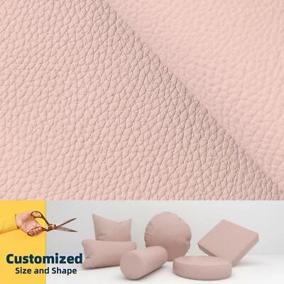 Funda de cojín Pb069*rosa melocotón*piel sintética piel de litchi banco asiento de caja Foto 1 de 4