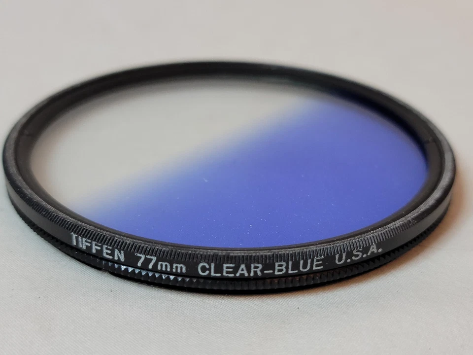Tiffen 77mm Graduated Filter Clear to Blue made in USA - Image 1 of 1