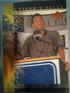Tiger Woods 2001 Upper Deck Golf Tiger's Tales tt12 Tiger Turns Pro Milwaukee - Picture 1 of 1