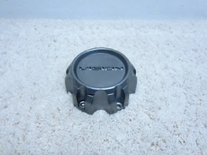 VISION C-353-6V-UP CUSTOM ALLOY WHEEL BOLT ON BLACK CENTER CAP #2B-10 - Picture 1 of 2