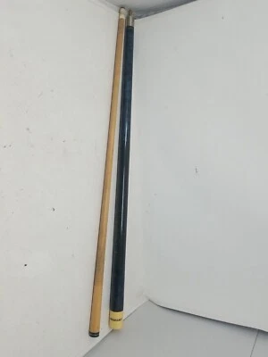 Vintage original HARVARD Pool Stick 2 Piece 57 inch Billiards Black Teal - Image 1 of 4
