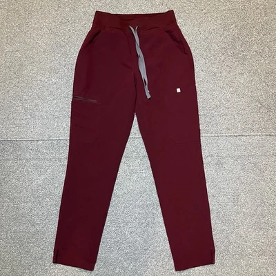 FIGS Technical Collection Scrub Pants Womens Size XS Maroon Bottoms - Image 1 of 4
