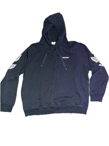 Burberry Logo Print Drawstring Pullover Hoodie Black Sz XL - Picture 1 of 12