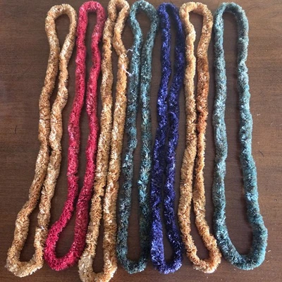 Lote de 7 Leis Hawaianos Tiki Luau Fiesta Mediados de Siglo Hula Lei Fiesta Foto 1 de 4