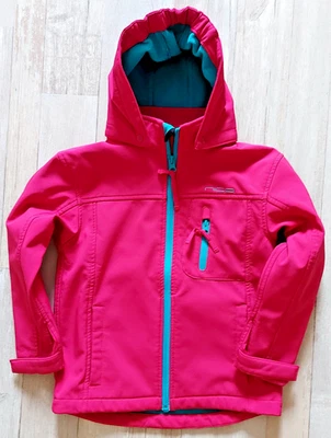 SoftshellJacke Nico Gr.110 Gr.6 pink türkisfarbenes Fleecefutter - Bild 1 von 4