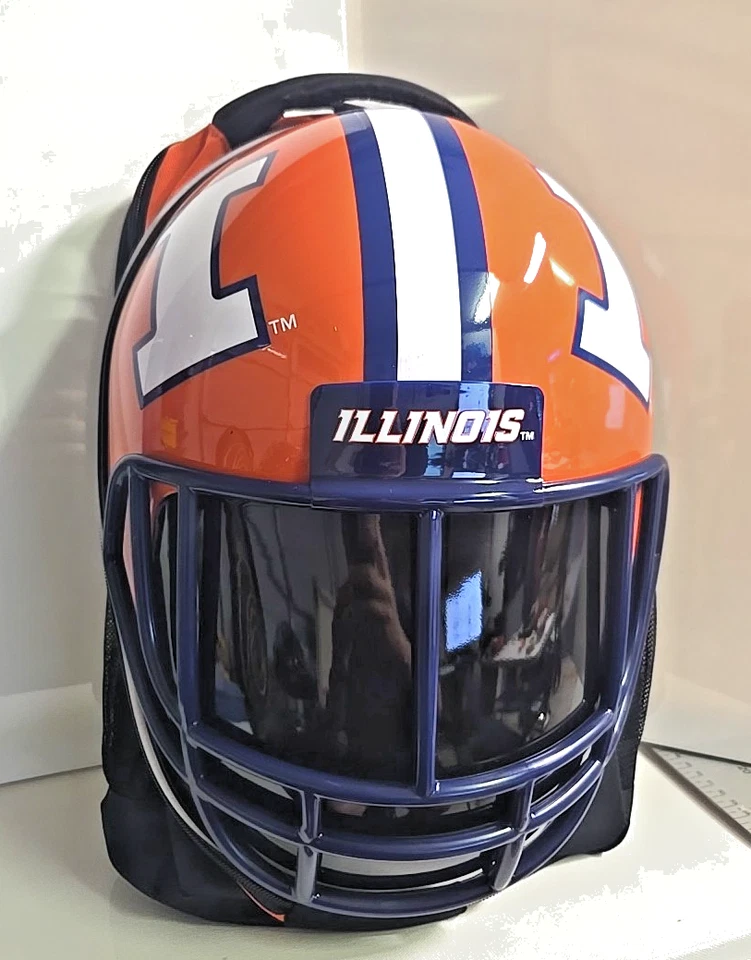 Illinois Fighting Illini Mochila Diseño Casco | NCAA Star Sports | NUEVO Foto 1 de 4