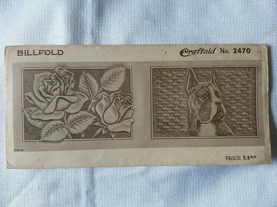 Plantilla de cuero Craftaid de colección No. 2470 perro y rosa  Foto 1 de 2