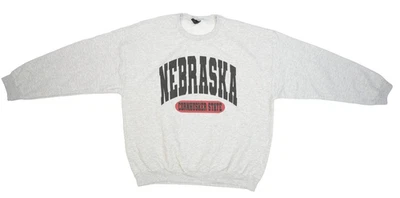 Nebraska Cornhusker State On Gildan Sweatshirt Heather Gray Heavy Blend Adult XL - Image 1 of 4
